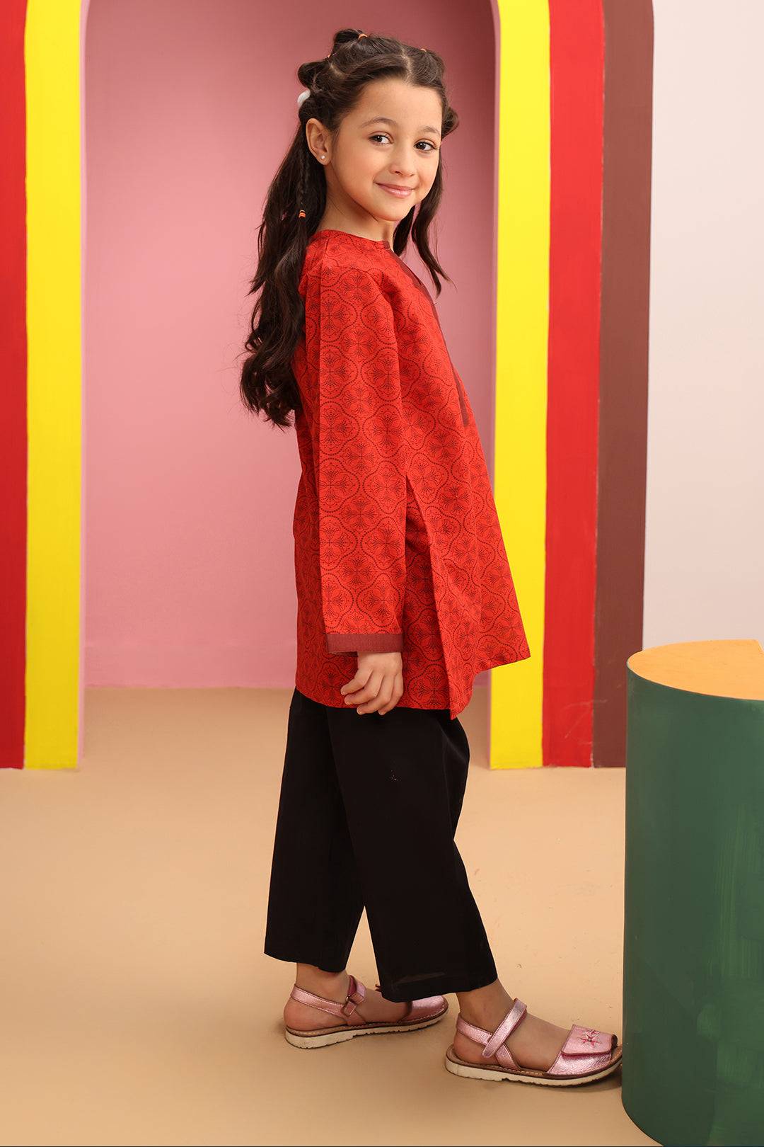 Zellbury Girls | 1 Piece Khaddar | Kurta - 1764 by Maria Faisal - Registered Vendor of : Zellbury Girls - type : Kids Clothes - 100% original wedding dresses