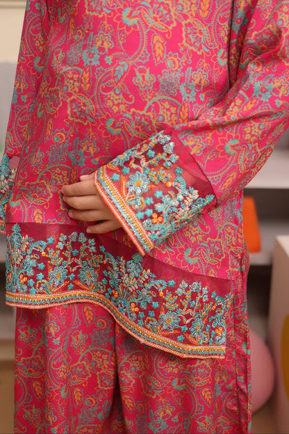 Zellbury Girls | 2 Piece Viscose | Embroidered Kurta Trouser - 2730 by Maria Faisal - Registered Vendor of : Zellbury Girls - type : Kids Clothes - 100% original wedding dresses