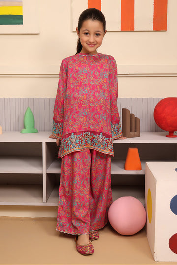 Zellbury Girls | 2 Piece Viscose | Embroidered Kurta Trouser - 2730