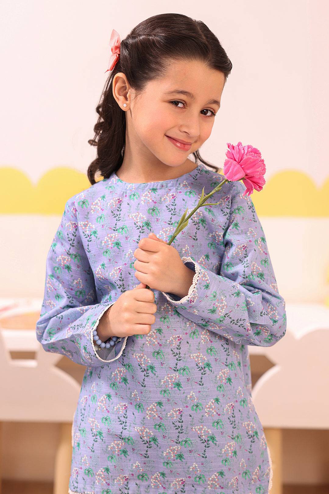 Zellbury Girls | 2 Piece Khaddar | Kurta Trouser - 2748 by Maria Faisal - Registered Vendor of : Zellbury Girls - type : Kids Clothes - 100% original wedding dresses