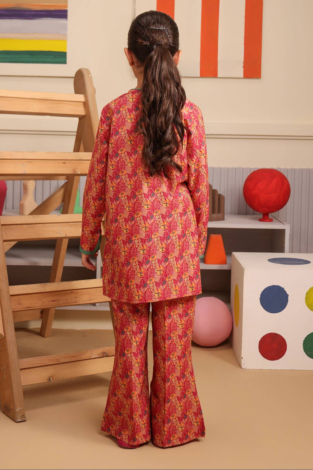 Zellbury Girls | 2 Piece Karandi | Kurta Trouser - 2759 by Maria Faisal - Registered Vendor of : Zellbury Girls - type : Kids ClothesKids ClothesKids ClothesKids Clothes - 100% original wedding dresses