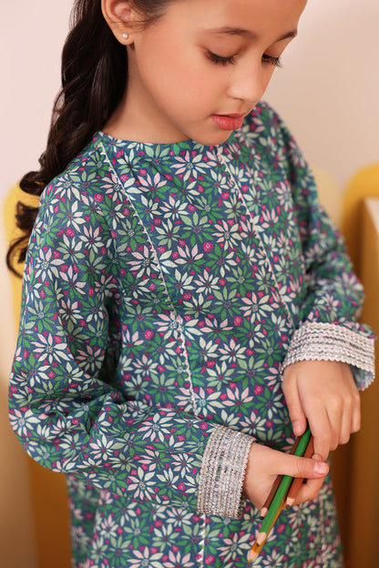 Zellbury Girls | 2 Piece Karandi | Kurta Trouser - 2762 by Maria Faisal - Registered Vendor of : Zellbury Girls - type : Kids Clothes - 100% original wedding dresses