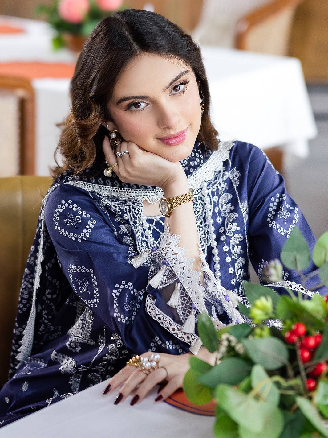 Mahnur | After Hours Luxury Lawn 25 | Garden Glee by Maria Faisal - Registered Vendor of : Mahnur - type : Ladies Clothes - 100% original wedding dresses