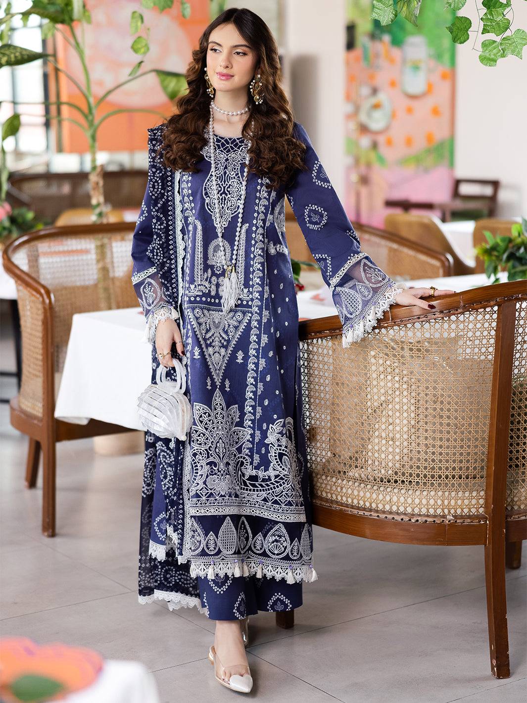 Mahnur | After Hours Luxury Lawn 25 | Garden Glee by Maria Faisal - Registered Vendor of : Mahnur - type : Ladies Clothes - 100% original wedding dresses