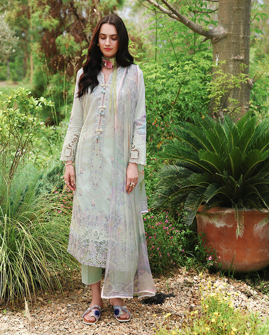 Mushq | The Secret Garden Lawn | Garden Royale - Luxury Dress - available at Maria Faisal in UK and USA.