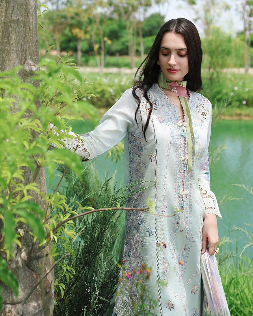 Mushq | The Secret Garden Lawn | Garden Royale - Luxury Dress - available at Maria Faisal in UK and USA.