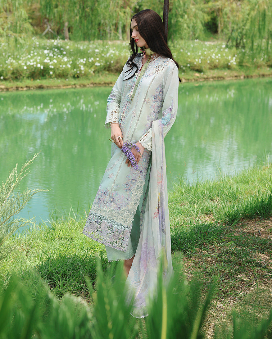Mushq | The Secret Garden Lawn | Garden Royale - Luxury Dress - available at Maria Faisal in UK and USA.