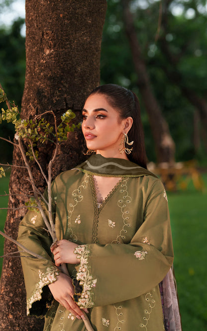 Asifa and Nabeel | Eden Cambric 25 | Gardenia Grace ECU25-09 - Ladies Clothes - Maria Faisal