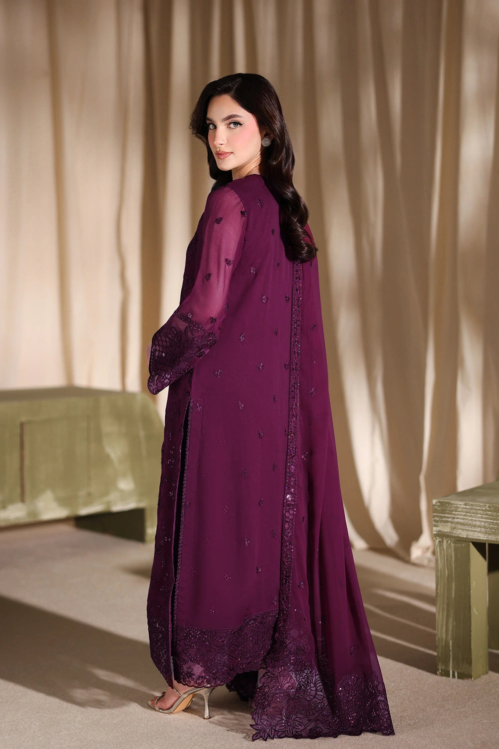 Azure | Azure Luxe | Garnelle - Luxury Dress - available at Maria Faisal in UK and USA.