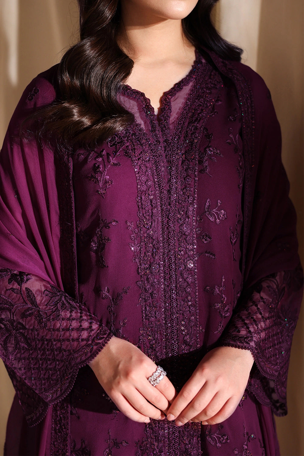 Azure | Azure Luxe | Garnelle - Luxury Dress - available at Maria Faisal in UK and USA.
