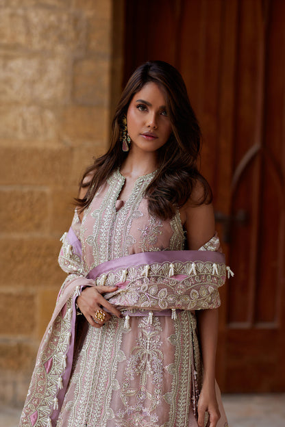 Afrozeh | Dastangoi Wedding Formals | Dastaan-e-Noor - Wedding Dress - available at Maria Faisal in UK and USA.