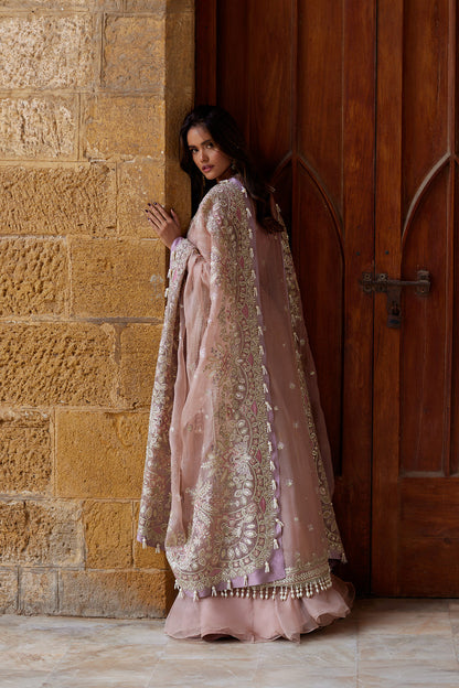 Afrozeh | Dastangoi Wedding Formals | Dastaan-e-Noor - Wedding Dress - available at Maria Faisal in UK and USA.