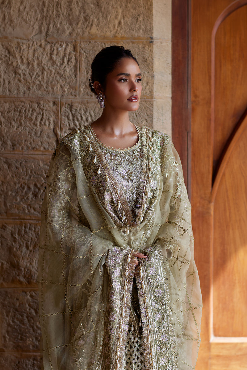 Afrozeh | Dastangoi Wedding Formals | Sukhan - Wedding Dress - available at Maria Faisal in UK and USA.