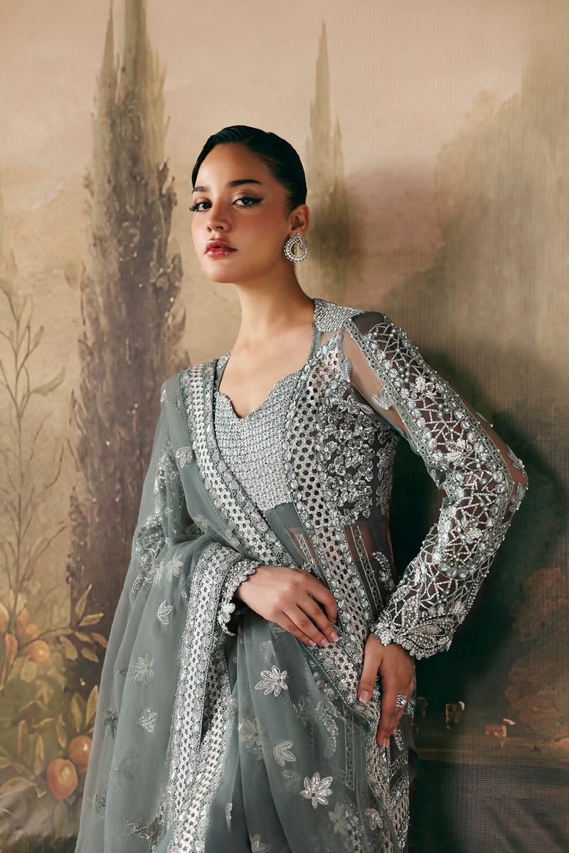 Afrozeh | La Fuchsia 26 | Crescent - Formal Dress - available at Maria Faisal in UK and USA.
