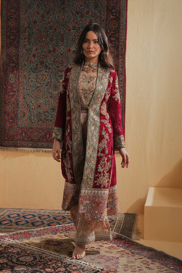 Shamaeel Ansari | Majestic Legacy |Crimson Heritage - Bridal Dress - available at Maria Faisal in UK and USA.