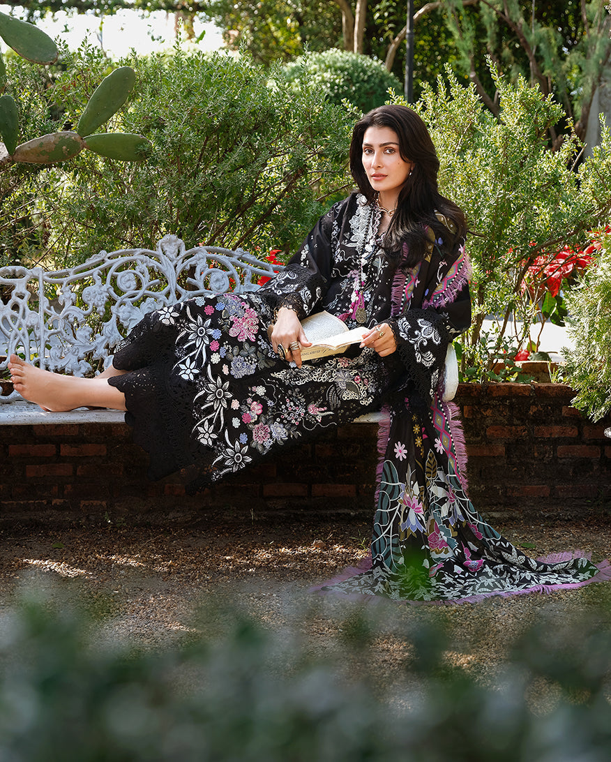 Mushq | Amoi Luxury Lawn | Gentle Breeze - Luxury Dress - available at Maria Faisal in UK and USA.