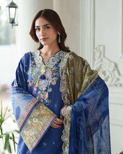Roheenaz | Whispered Florals | Gentle Petals - Casual Dress - available at Maria Faisal in UK and USA.
