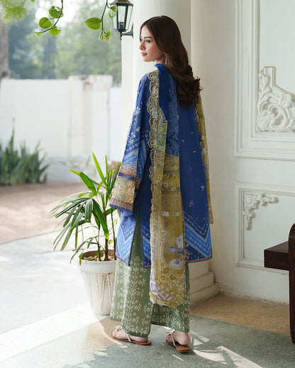 Roheenaz | Whispered Florals | Gentle Petals - Casual Dress - available at Maria Faisal in UK and USA.