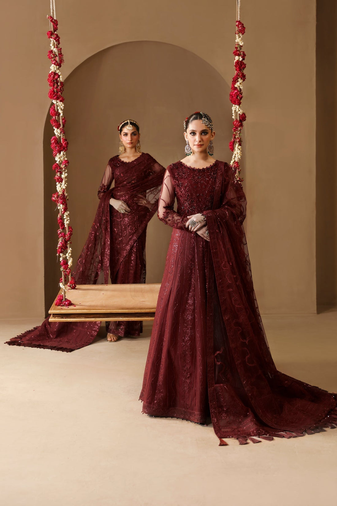 Alizeh | Reena Wedding Formals | AF-HM-4022-GULAB - Designer Dress with Intricate embroidery and embellishments. Shop elegent wedding dress at Maria Faisal.