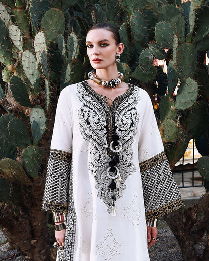 Mushq | Nuvera Raw Silk 26 | Gillian - Luxury Dress - available at Maria Faisal in UK and USA.