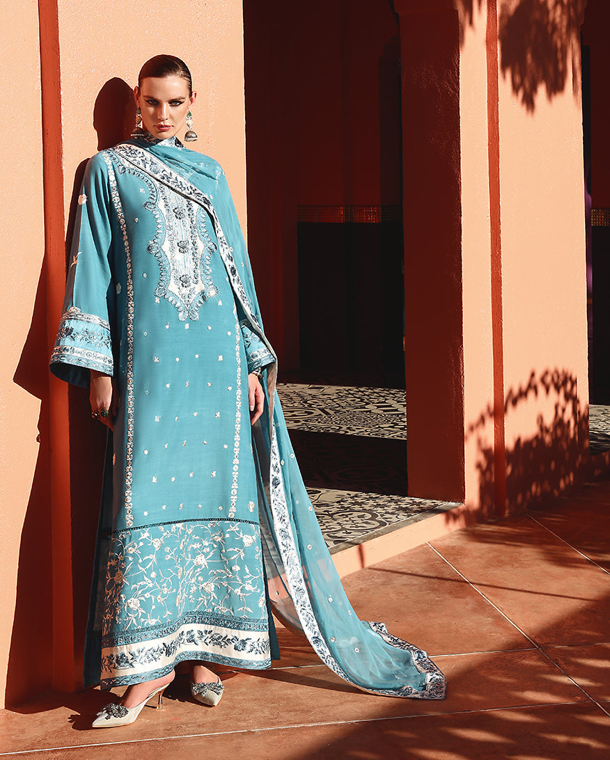 Mushq | Nuvera Raw Silk 26 | Glinda - Luxury Dress - available at Maria Faisal in UK and USA.