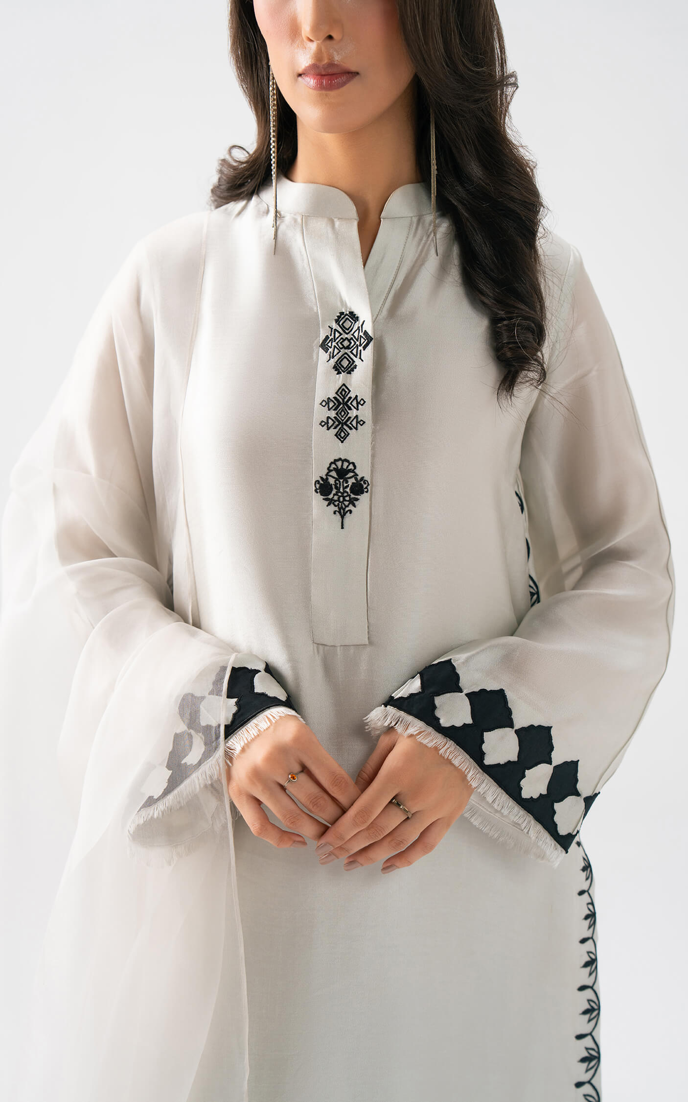 Asifa and Nabeel | Celevara Luxe | Grace Serenity - Luxury Dress - available at Maria Faisal in UK and USA.