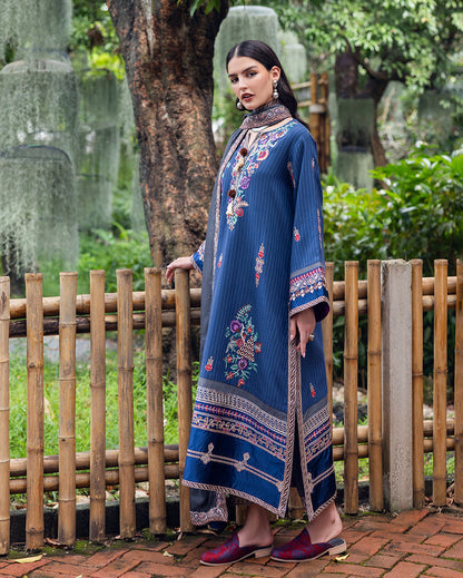 Mushq | Hemline Karandi | Granite Song - Casual Dress - available at Maria Faisal in UK and USA.