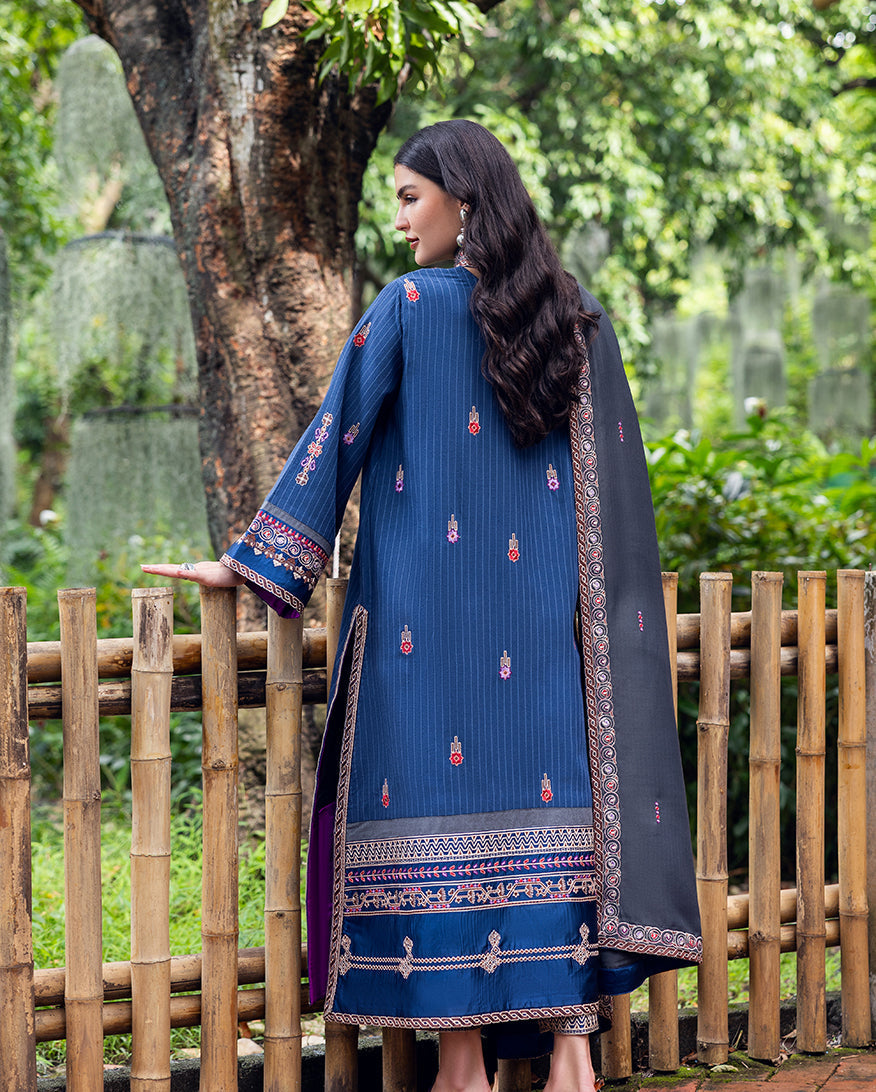 Mushq | Hemline Karandi | Granite Song - Casual Dress - available at Maria Faisal in UK and USA.