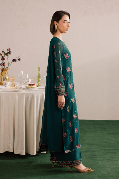 Batik | Festive Eid 26 | Green Leave - Luxury Dress - available at Maria Faisal in UK and USA.