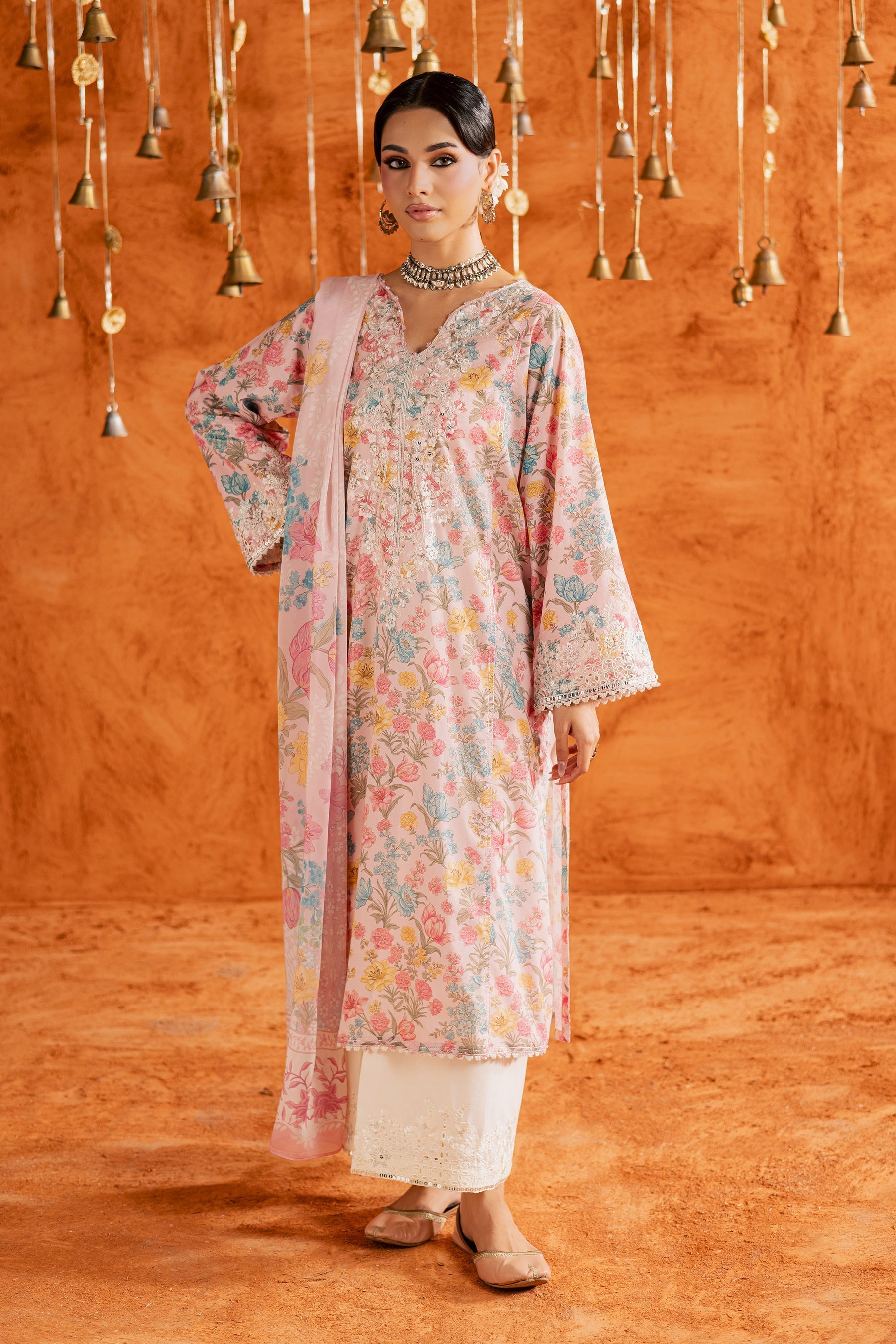 Batik | Festive Eid 26 | Gul - Luxury Dress - available at Maria Faisal in UK and USA.