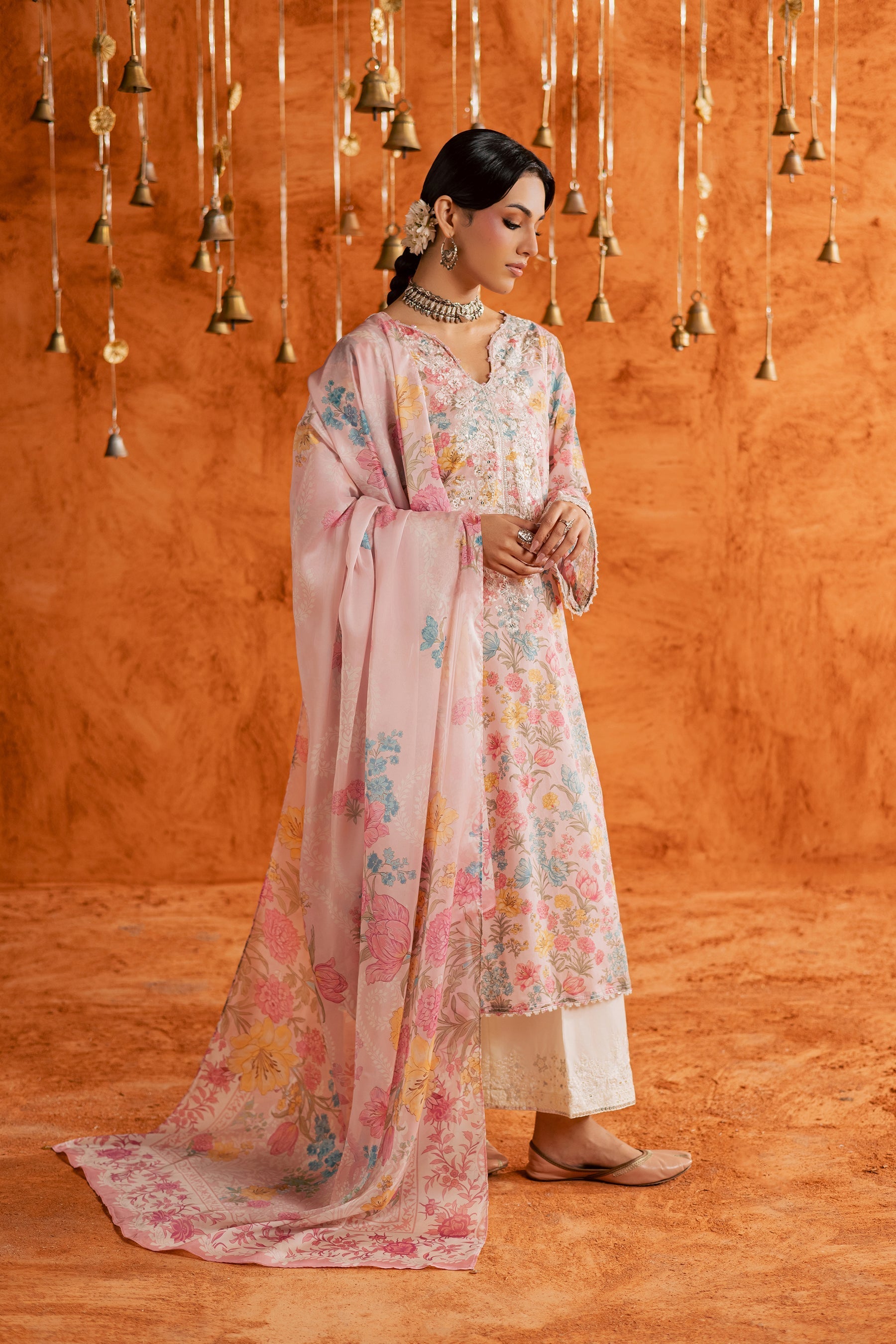 Batik | Festive Eid 26 | Gul - Luxury Dress - available at Maria Faisal in UK and USA.
