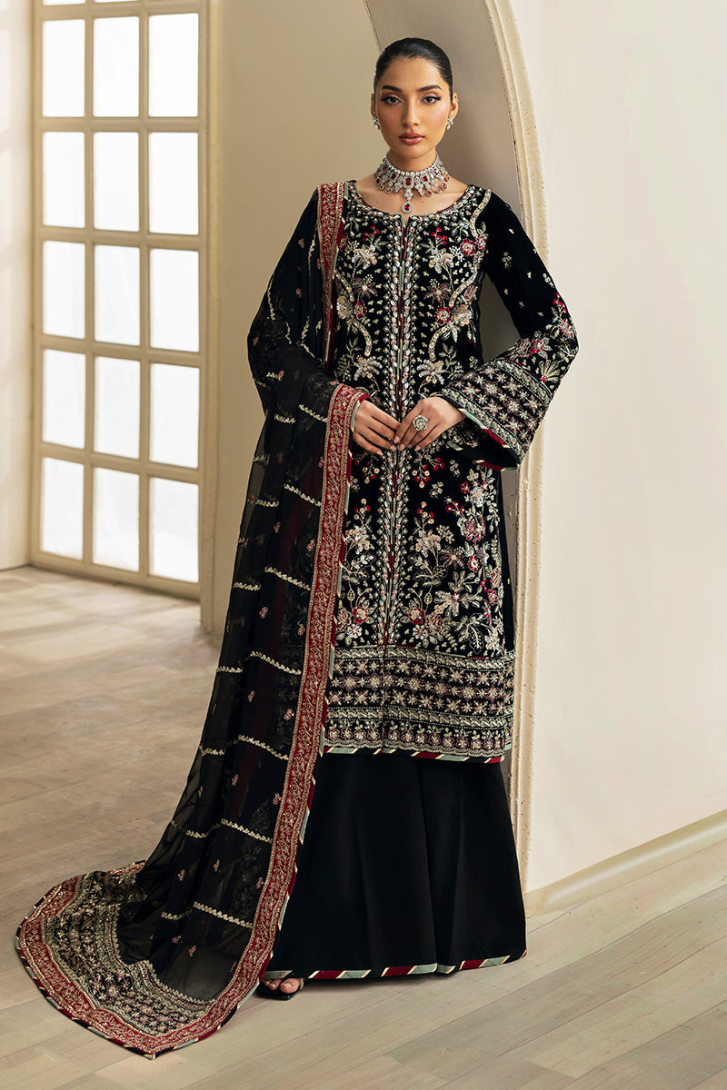 Gulaal | Celeste Velvet 24 | Raven - Ladies Clothes - Maria Faisal
