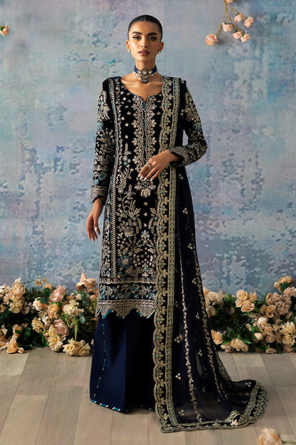 Gulaal | Celeste Velvet 24 | Azure - Ladies Clothes - Maria Faisal