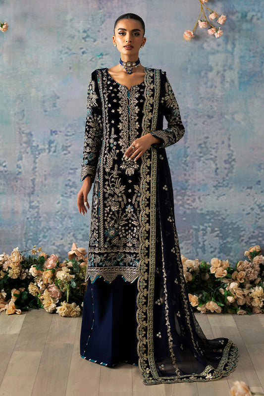 Gulaal | Celeste Velvet 24 | Azure - Ladies Clothes - Maria Faisal