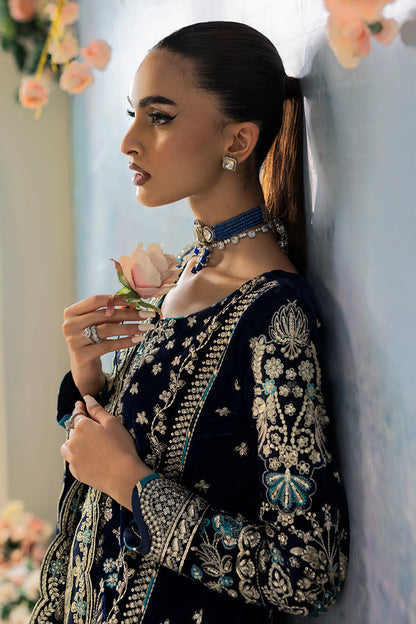 Gulaal | Celeste Velvet 24 | Azure - Ladies Clothes - Maria Faisal