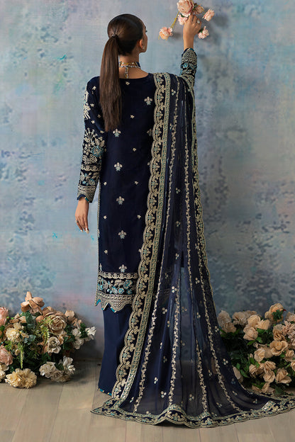 Gulaal | Celeste Velvet 24 | Azure - Ladies Clothes - Maria Faisal