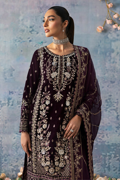 Gulaal | Celeste Velvet 24 | Plum - Ladies Clothes - Maria Faisal