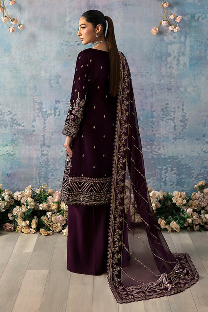 Gulaal | Celeste Velvet 24 | Plum - Ladies Clothes - Maria Faisal