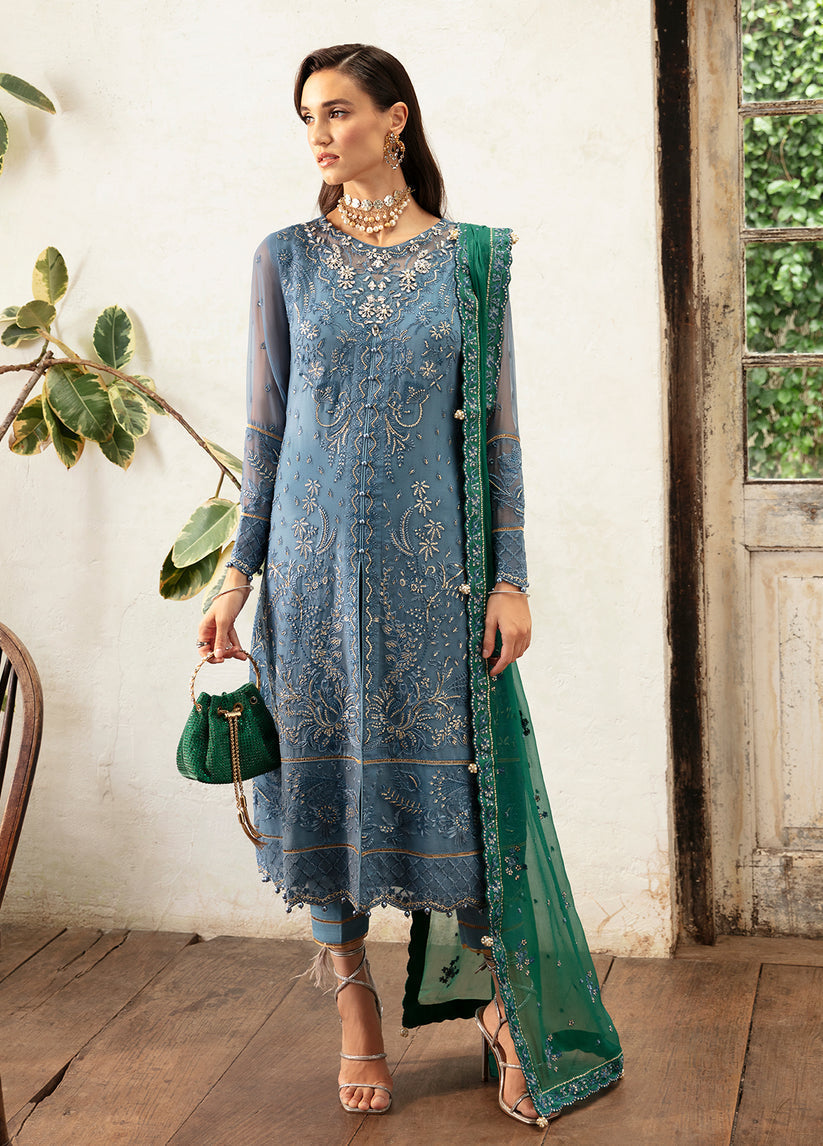 Gulaal | Embroidered Chiffon Eid Collection | HELIA - Waniyas