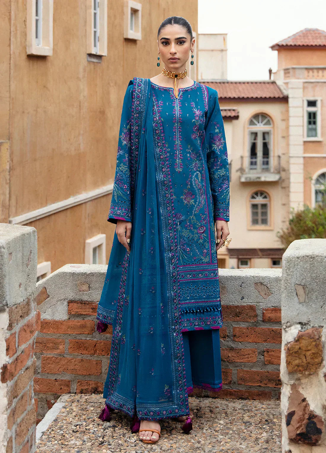 Gulaal | Luxury Lawn 24 | FELICIA (GL-LL-24V1-04) - Ladies Clothes - Maria Faisal