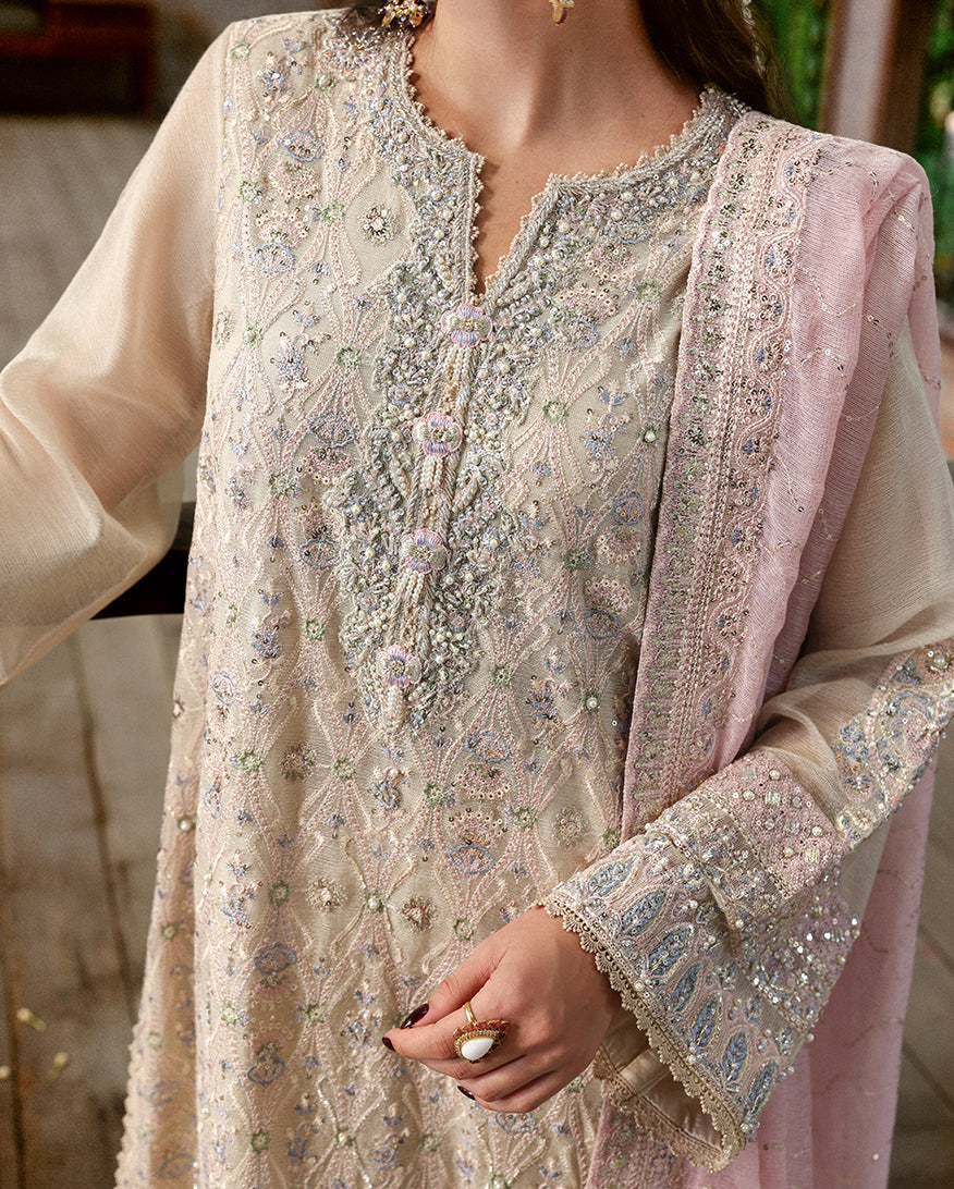 Mushq | Saugaat Pret | Gulnaar - Luxury Dress - available at Maria Faisal in UK and USA.
