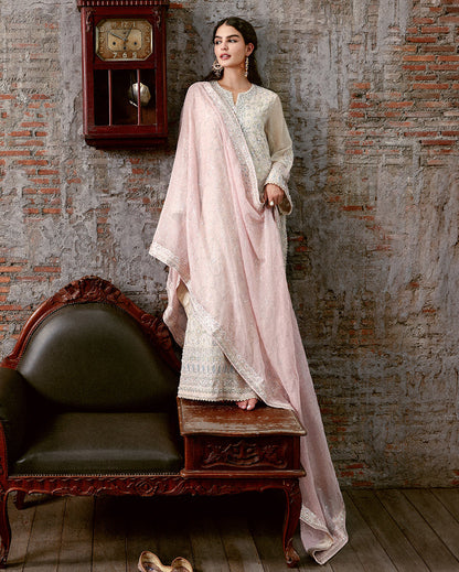 Mushq | Saugaat Pret | Gulnaar - Luxury Dress - available at Maria Faisal in UK and USA.