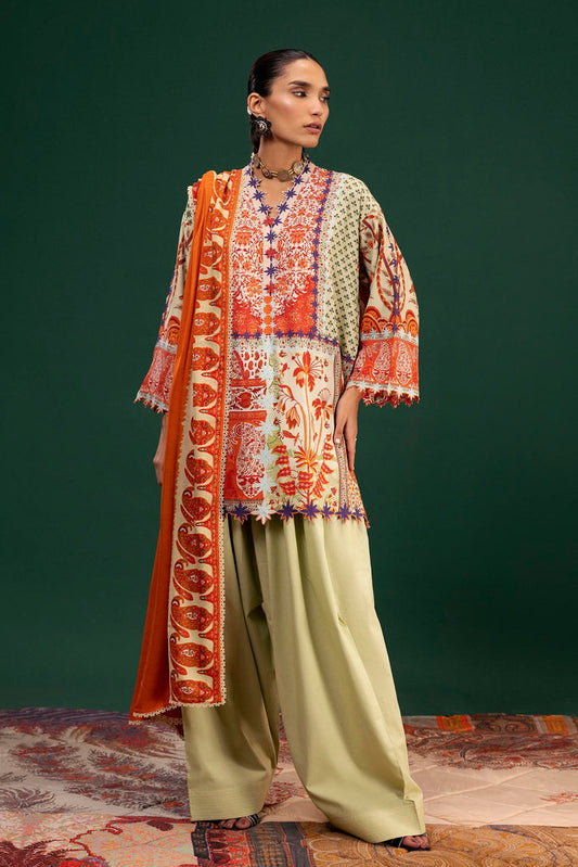 H255-003B-3CY – authentic Pakistani dress from the Mahay Winter 25 collection for women in the UK