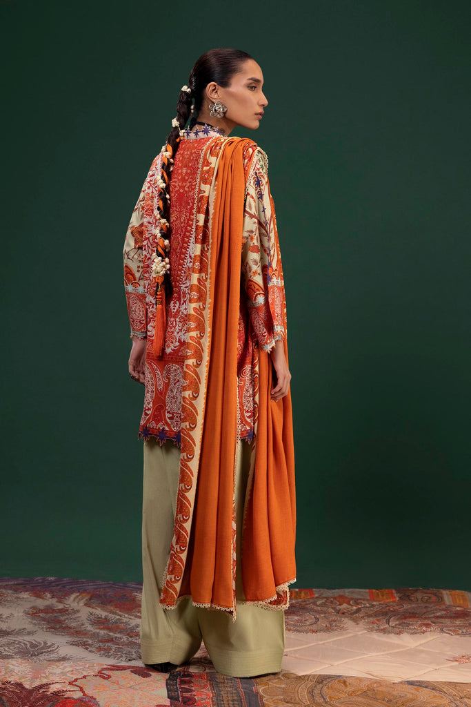 H255-003B-3CY – authentic Pakistani dress from the Mahay Winter 25 collection for women in the UK