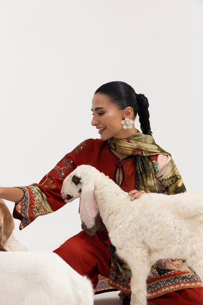 H255-009A-2DA – authentic Pakistani dress from the Mahay Winter 25 collection for women in the UK