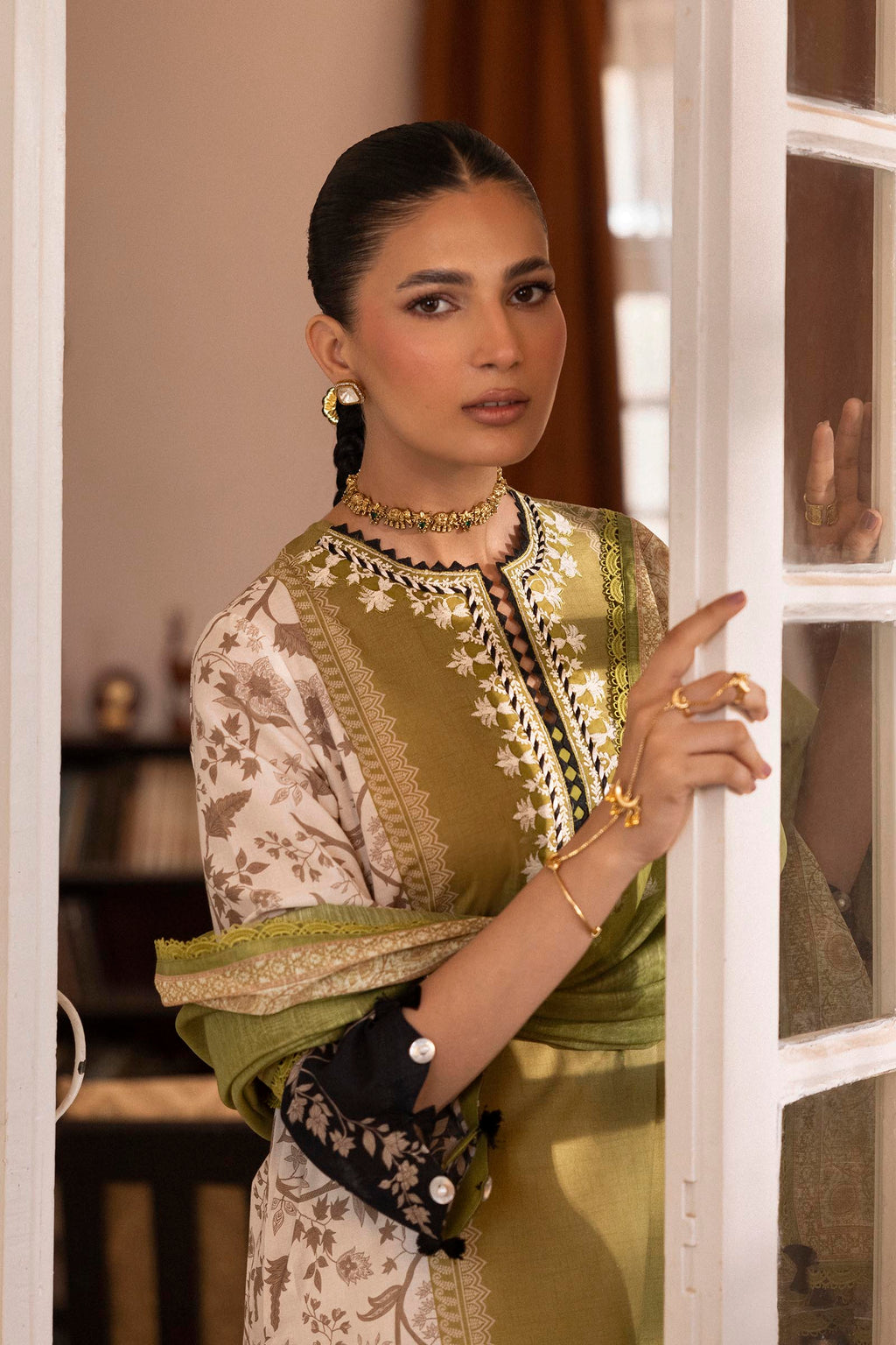 Sana Safinaz | Mahay Summer 26 | H263-001B-2BG - Luxury Dress - available at Maria Faisal in UK and USA.