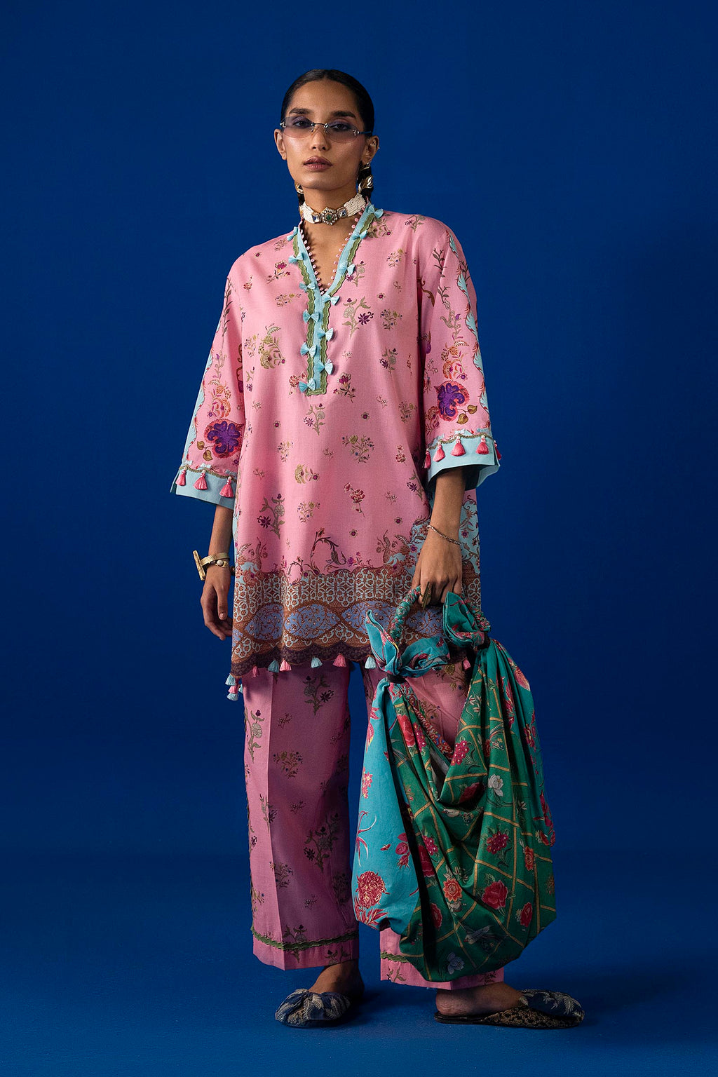 Sana Safinaz | Mahay Summer 26 | H263-002A-2AC - Luxury Dress - available at Maria Faisal in UK and USA.