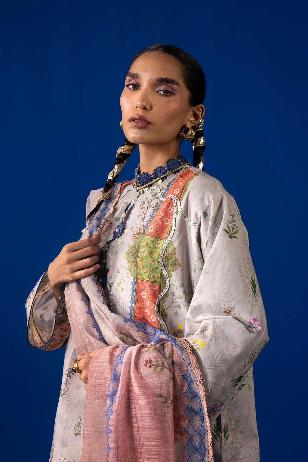 Sana Safinaz | Mahay Summer 26 | H263-007A-3AG - Luxury Dress - available at Maria Faisal in UK and USA.