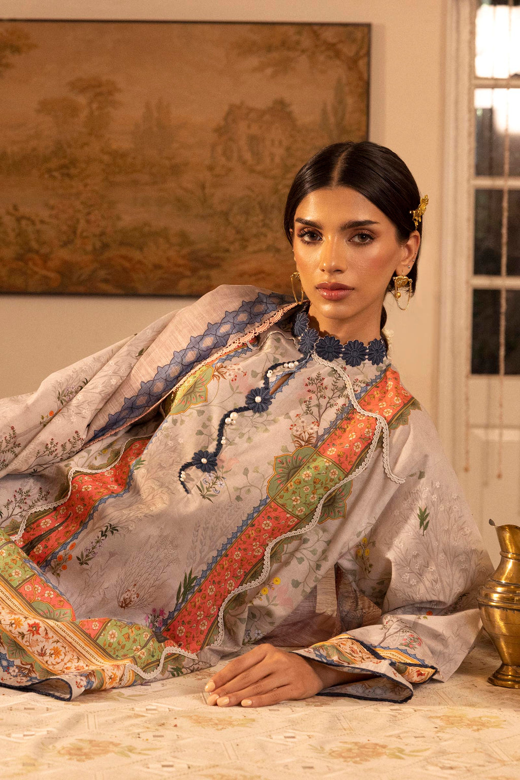Sana Safinaz | Mahay Summer 26 | H263-007A-3AG - Luxury Dress - available at Maria Faisal in UK and USA.
