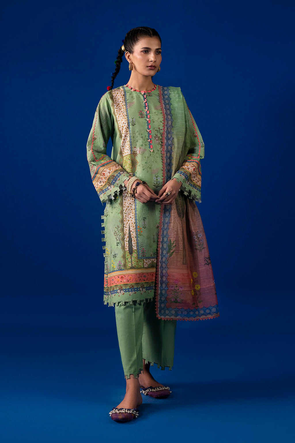 Sana Safinaz | Mahay Summer 26 | H263-007B-3AG - Luxury Dress - available at Maria Faisal in UK and USA.